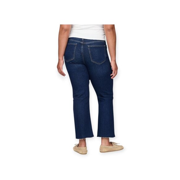 Gap dark wash High Rise Kick Flare Ankle Length Jeans Spring 2025 NWT size 14 - Picture 4 of 16